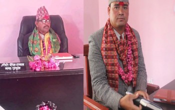 बैतडीको पाटनका मेयर र उपमेयरले पदभार ग्रहण गरे 